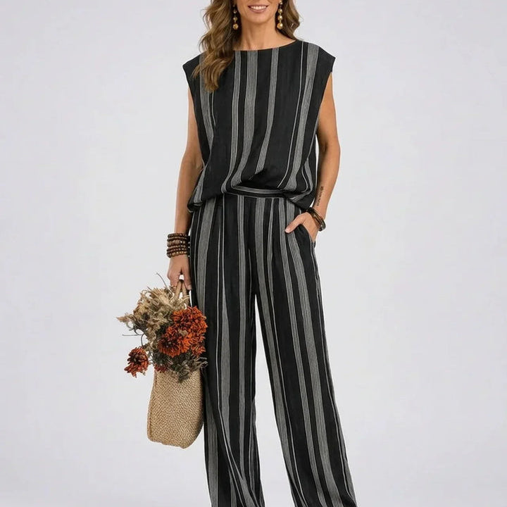 Alessia - Elegante gestreepte set van twee delen