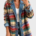 Sarah – Vintage denimjas met patchwork