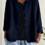 Constance – Relaxed blouse met knopen aan de voorkant