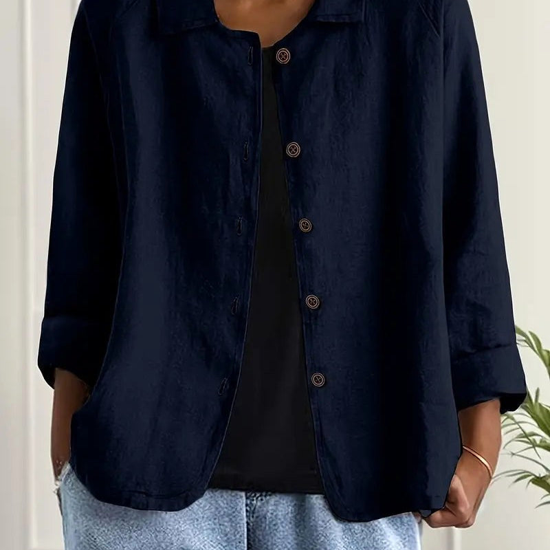 Constance – Relaxed blouse met knopen aan de voorkant