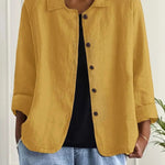 Cora – Relaxed overshirt met knopen aan de voorkant
