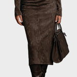 Marjan - Midi-jurk met lange mouwen