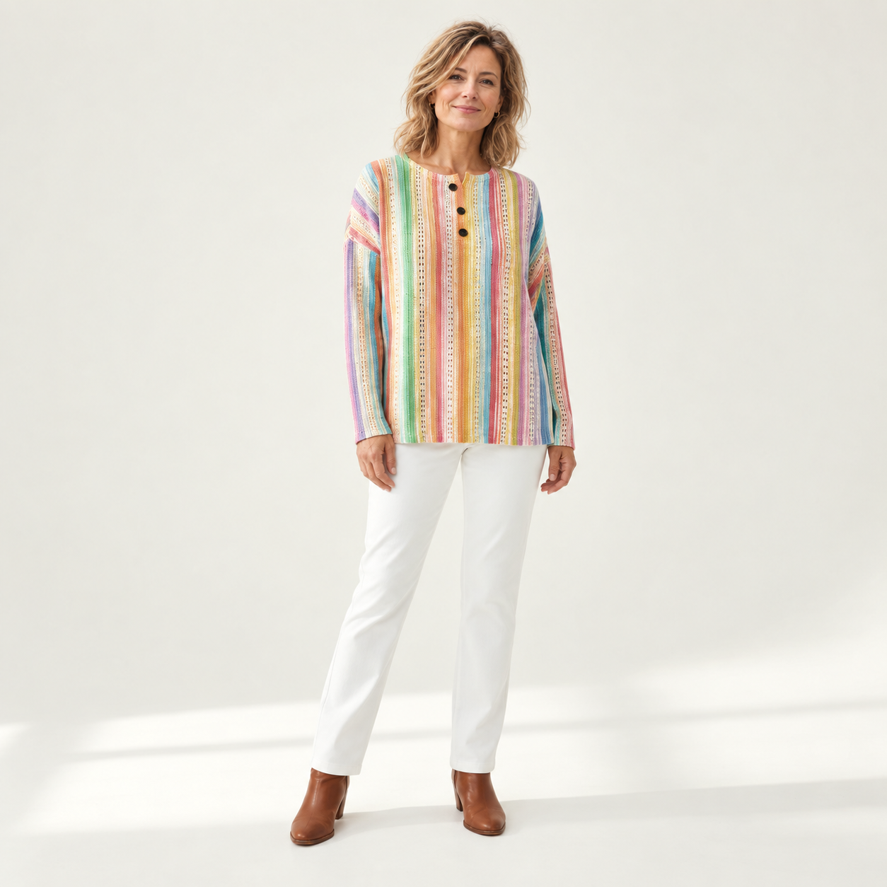 Maud trui met model - vooraanzicht