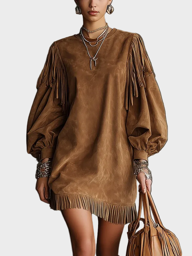 Nelly - Vintage mini-jurk met mouwen