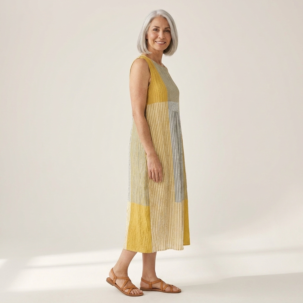 Aline - Mouwloze midi-jurk