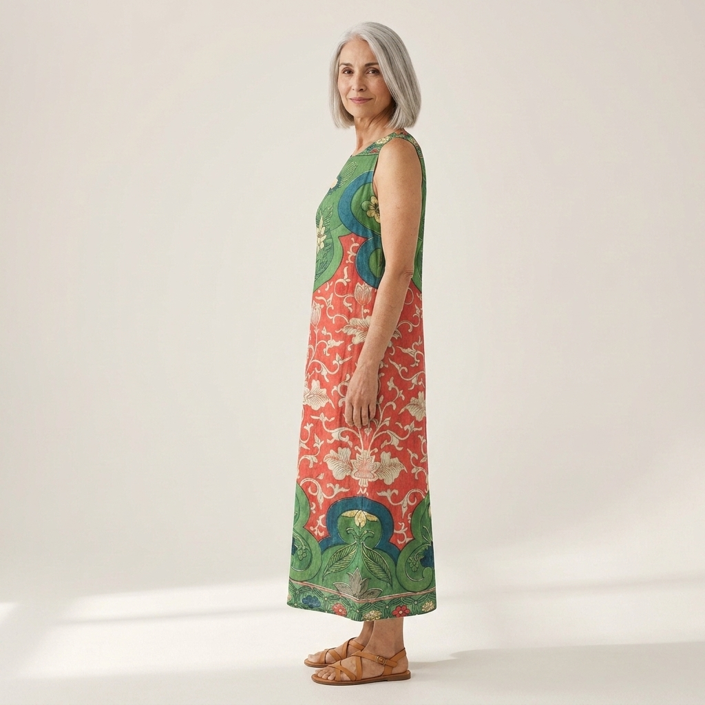 Amara - Mouwloze midi-jurk