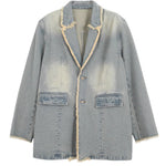 Annemieke - Oversized blazer met onafgewerkte randen