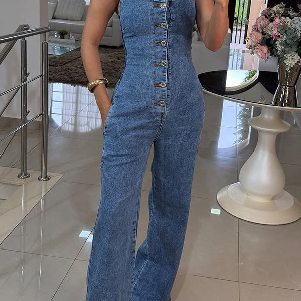 Anouschka - Denimjurk met vierkante hals