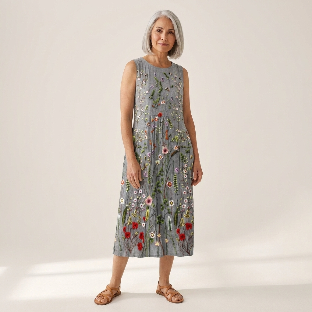 Aria - Mouwloze midi-jurk