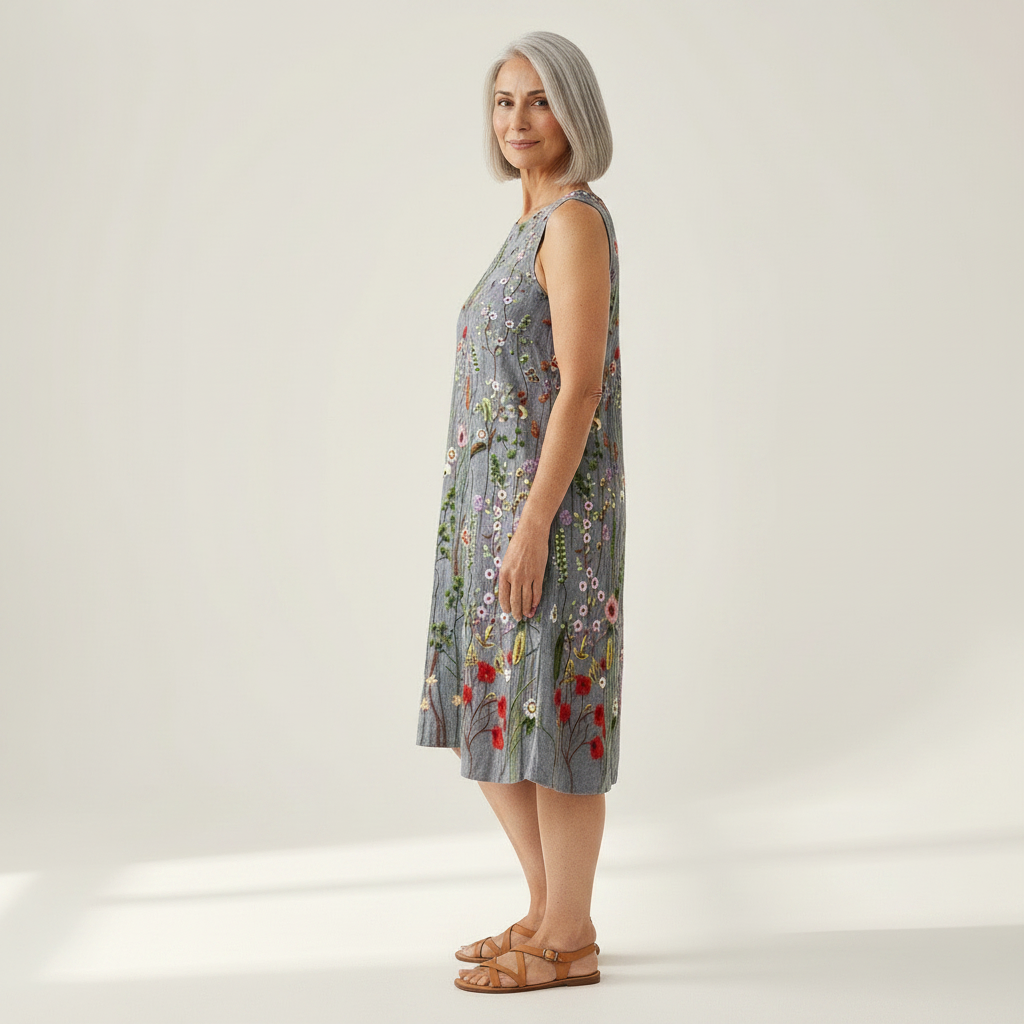 Aria - Mouwloze midi-jurk