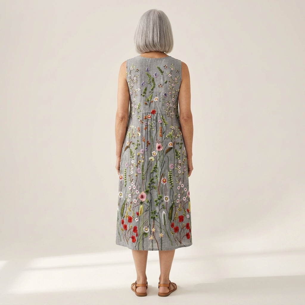 Aria - Mouwloze midi-jurk