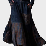 Berdien – Navy Suede-Effect Maxi Dress