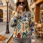 Birgit - Vest met botanisch bloemenpatroon