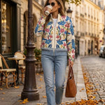 Birgit - Vest met botanisch bloemenpatroon