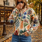 Birgit - Vest met botanisch bloemenpatroon