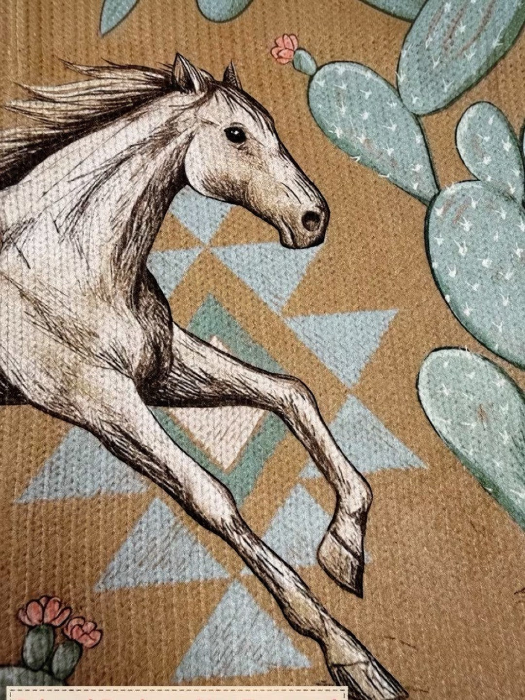 Brigitte - Gebreid vest met paarden- en cactusmotief
