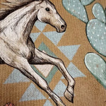 Brigitte - Gebreid vest met paarden- en cactusmotief