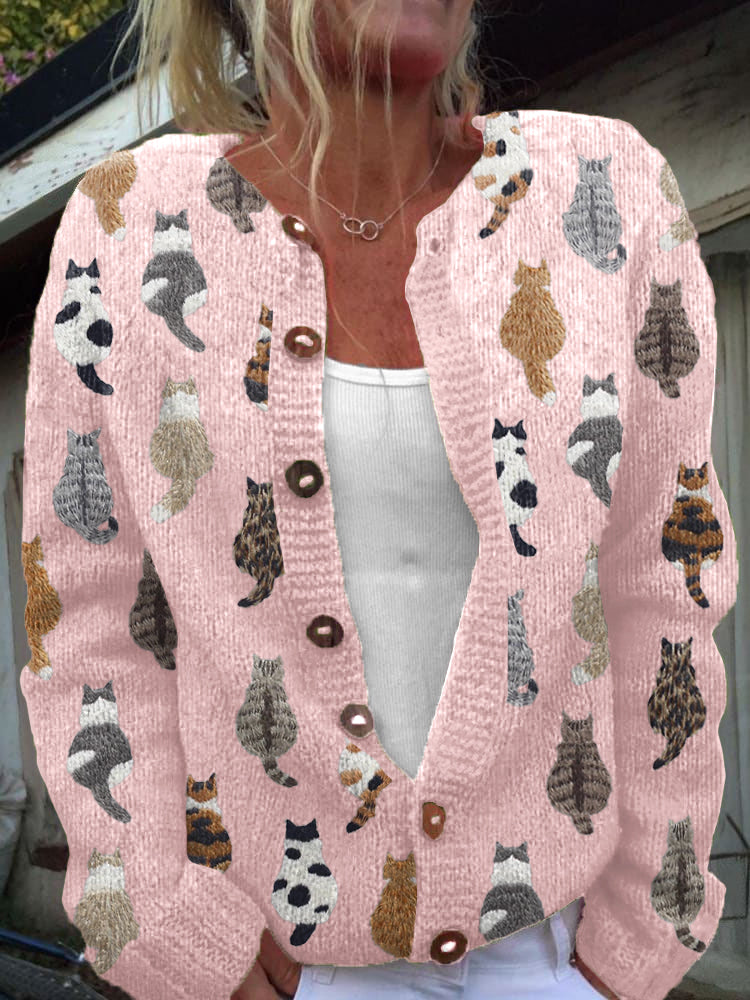 Charlotte - Vest met kattenpatroon