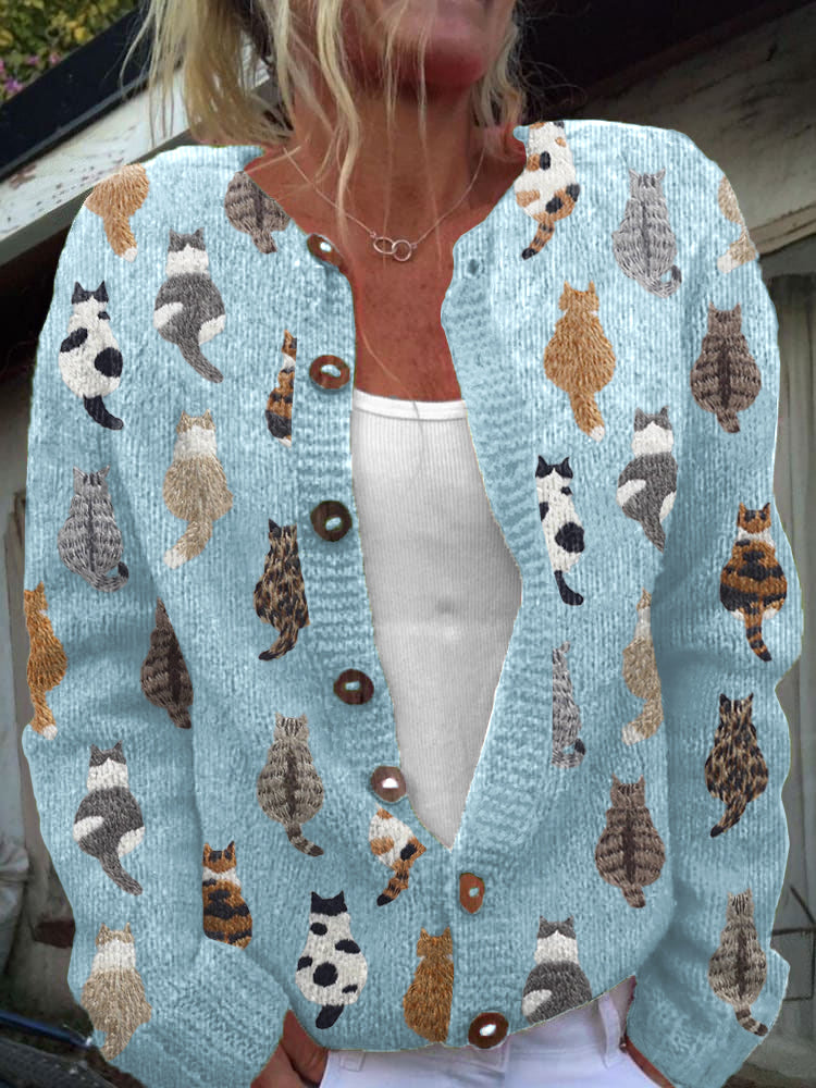 Charlotte - Vest met kattenpatroon