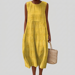 Clara - Mouwloze midi-jurk