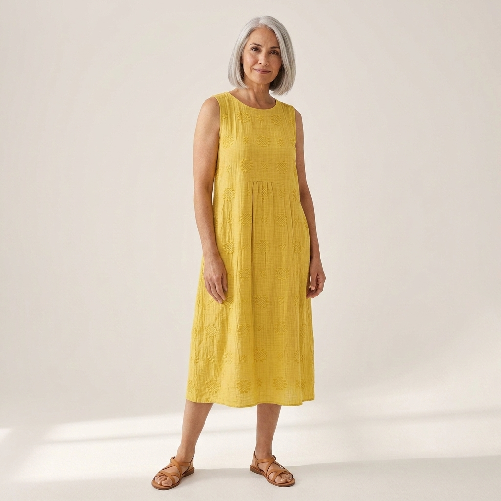 Clara - Mouwloze midi-jurk