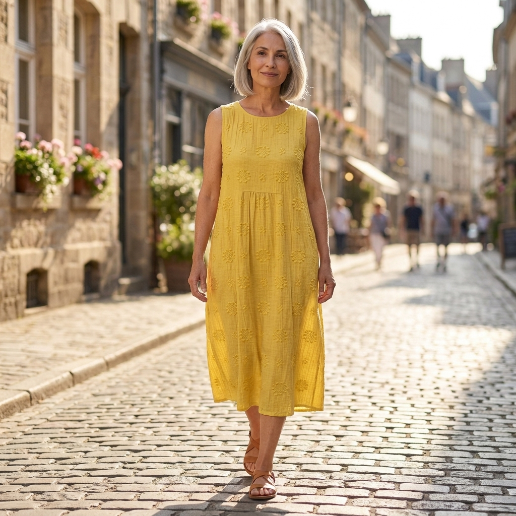 Clara - Mouwloze midi-jurk