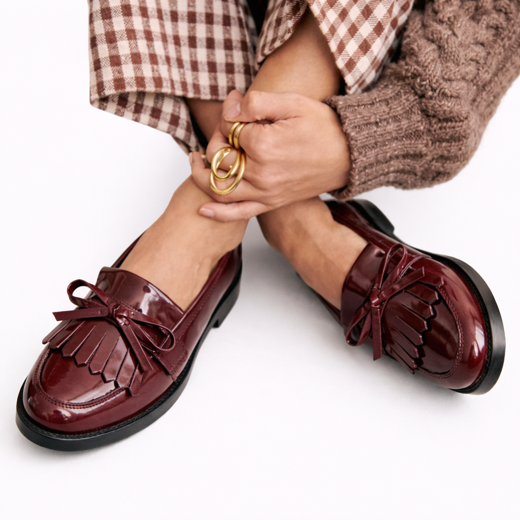 Cordelia - Elegante mocassins met strik