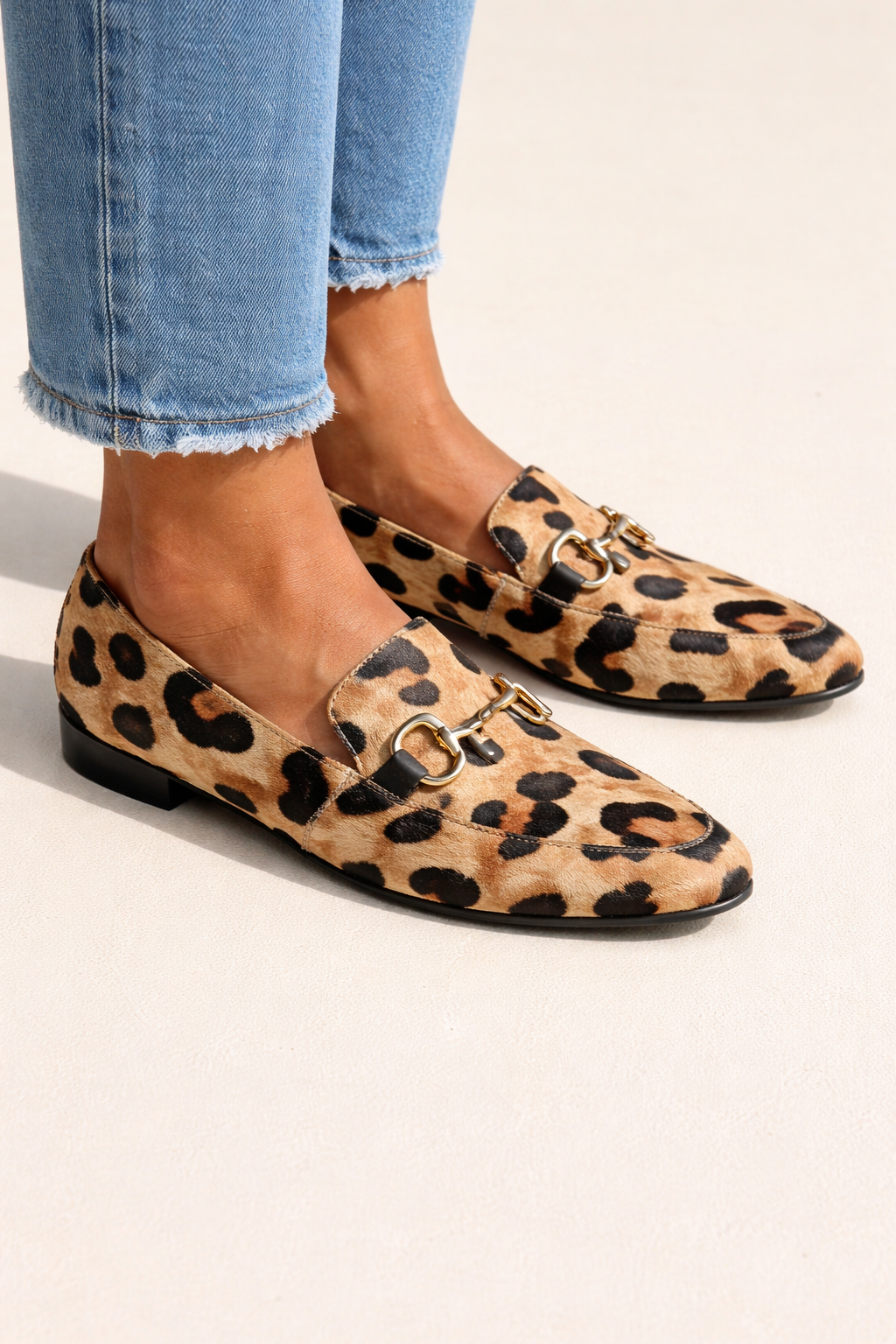 Eloise - Moderne platte schoenen met savanneprint