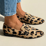 Eloise - Moderne platte schoenen met savanneprint
