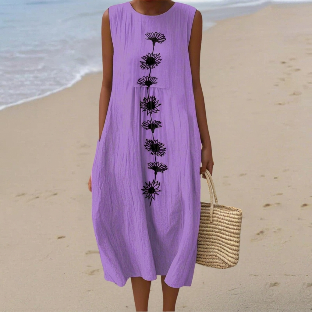 Emma - Mouwloze midi-jurk