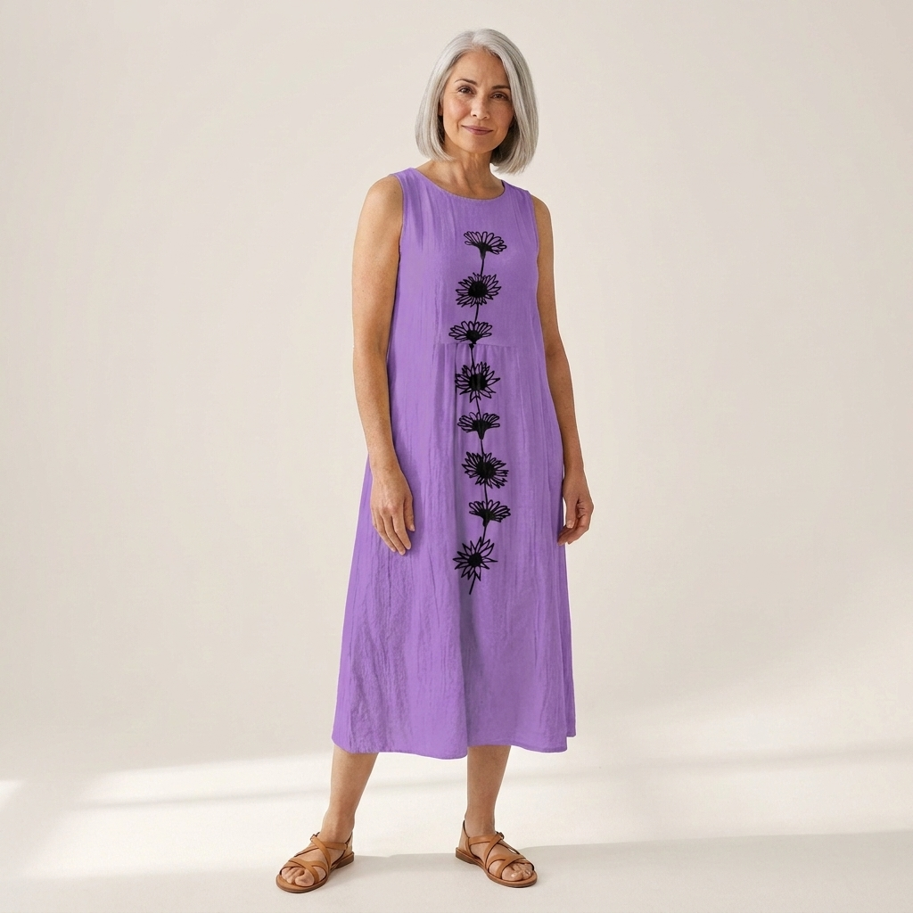 Emma - Mouwloze midi-jurk
