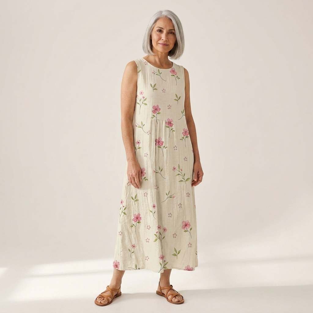 Esme - Mouwloze midi-jurk