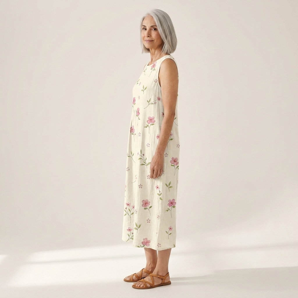 Esme - Mouwloze midi-jurk