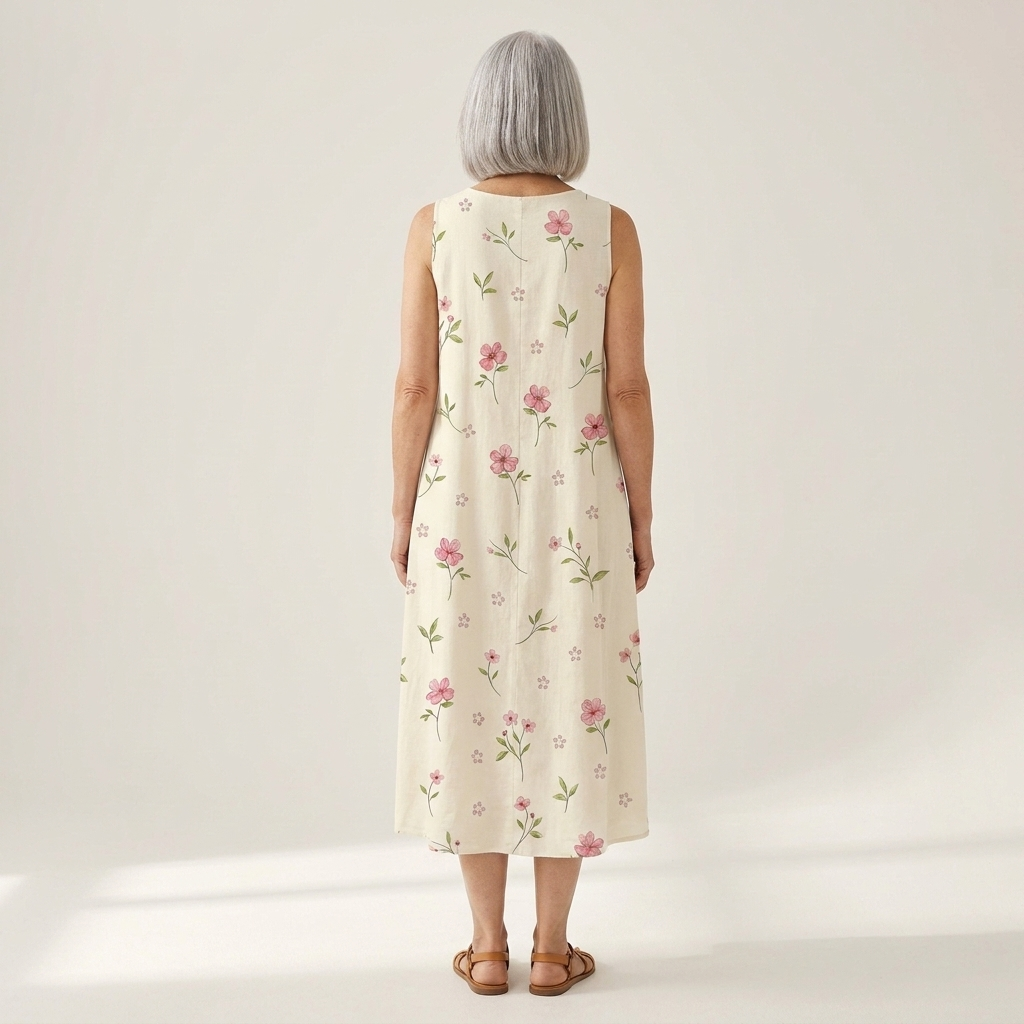 Esme - Mouwloze midi-jurk