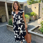 Evi - Jurk met print en V-hals