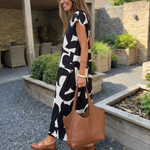 Evi - Jurk met print en V-hals