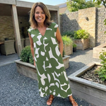 Evi - Jurk met print en V-hals