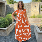 Evi - Jurk met print en V-hals