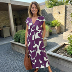 Evi - Jurk met print en V-hals