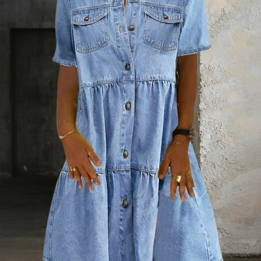 Femmy - Elegante casual denimjurk