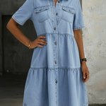 Femmy - Elegante casual denimjurk