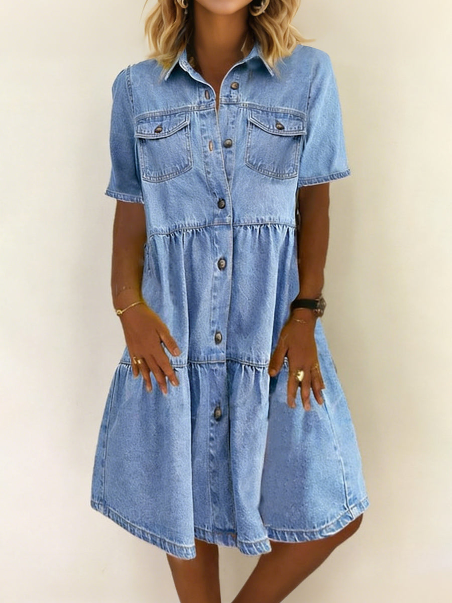 Femmy - Elegante casual denimjurk