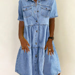 Femmy - Elegante casual denimjurk