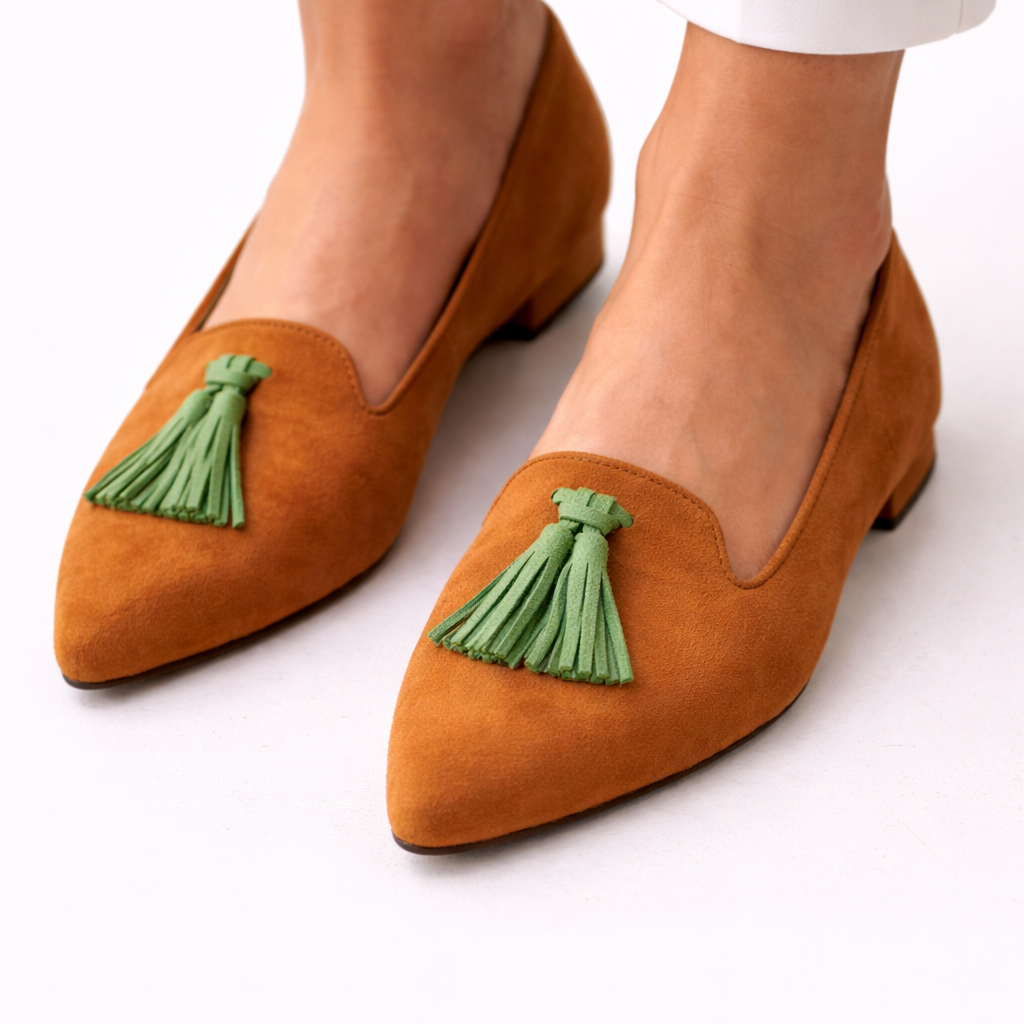 Freya - Mocassins met pompon