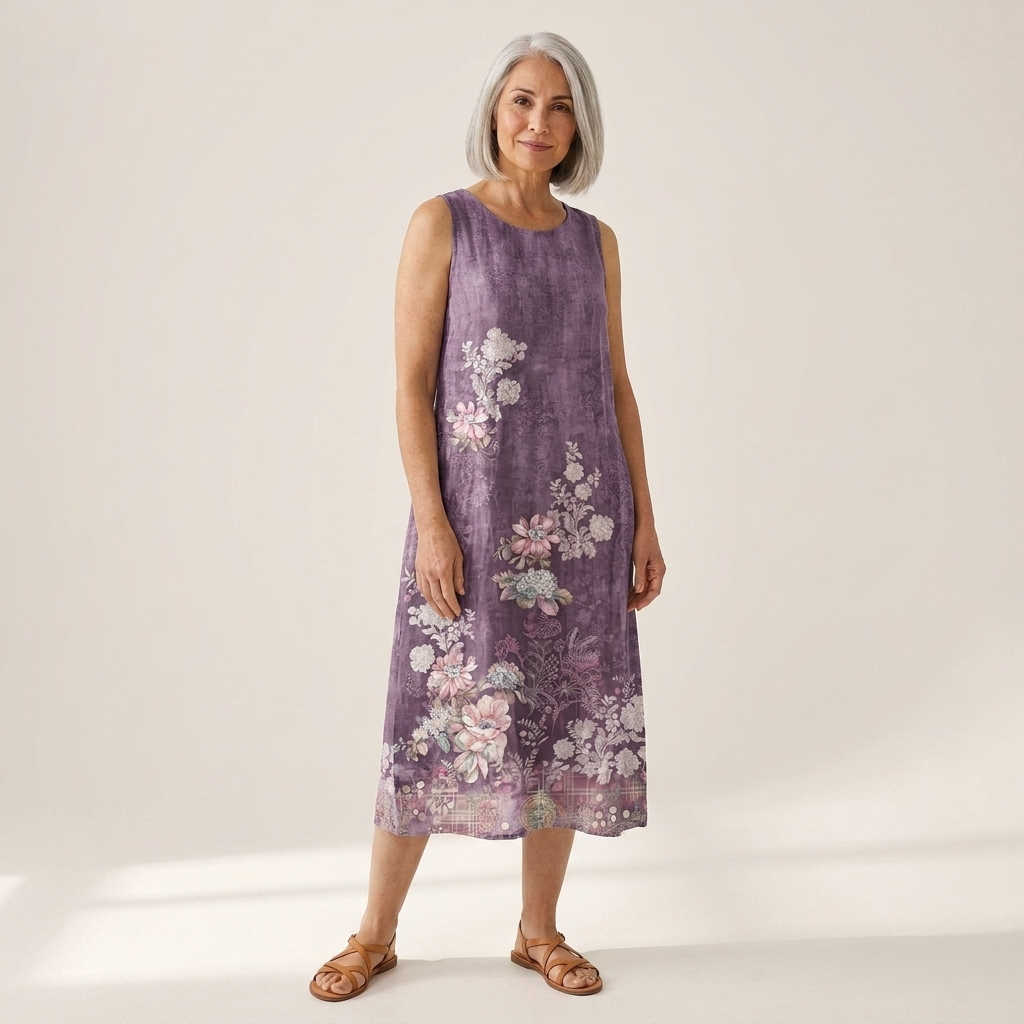 Freya - Mouwloze midi-jurk