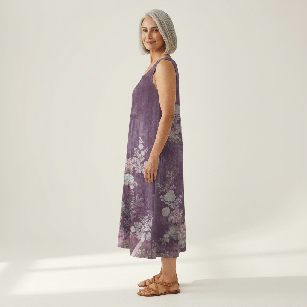 Freya - Mouwloze midi-jurk