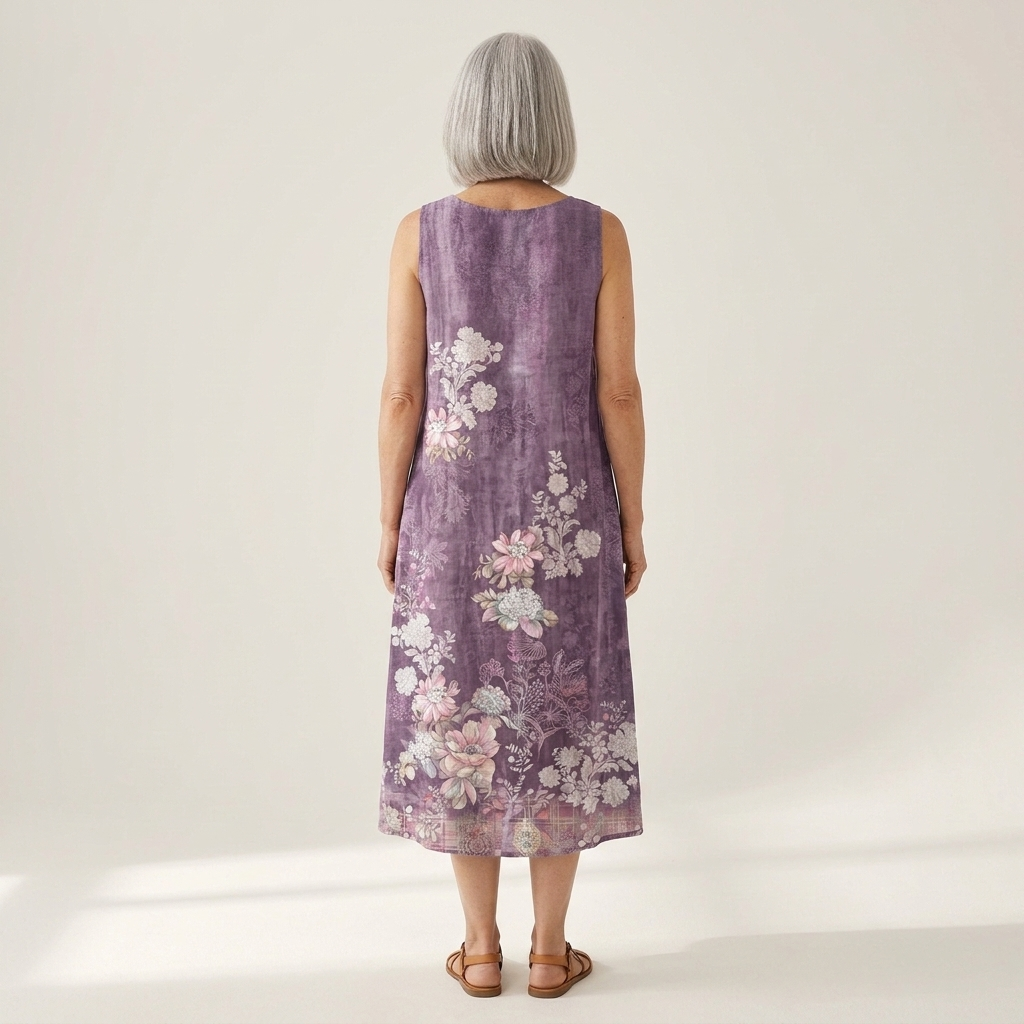 Freya - Mouwloze midi-jurk