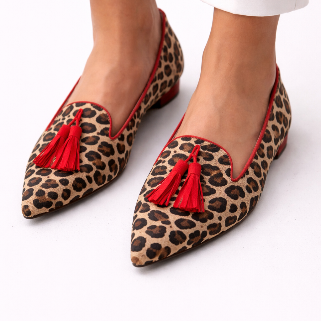 Gelly - Safarimocassins met luipaardprint