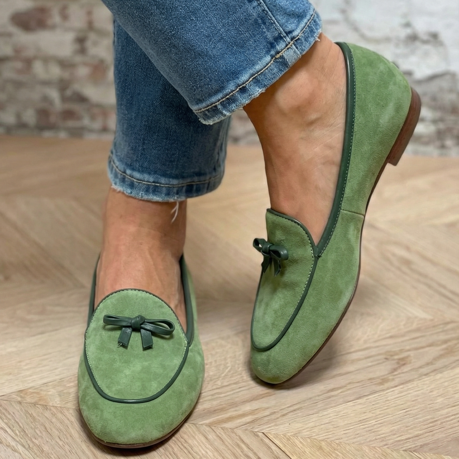 Geneviève - Elegante platte schoenen met strik