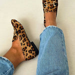 Gia - Elegante mocassins met luipaardprint